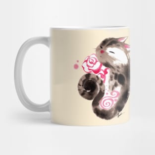 Rose in cat heart Mug